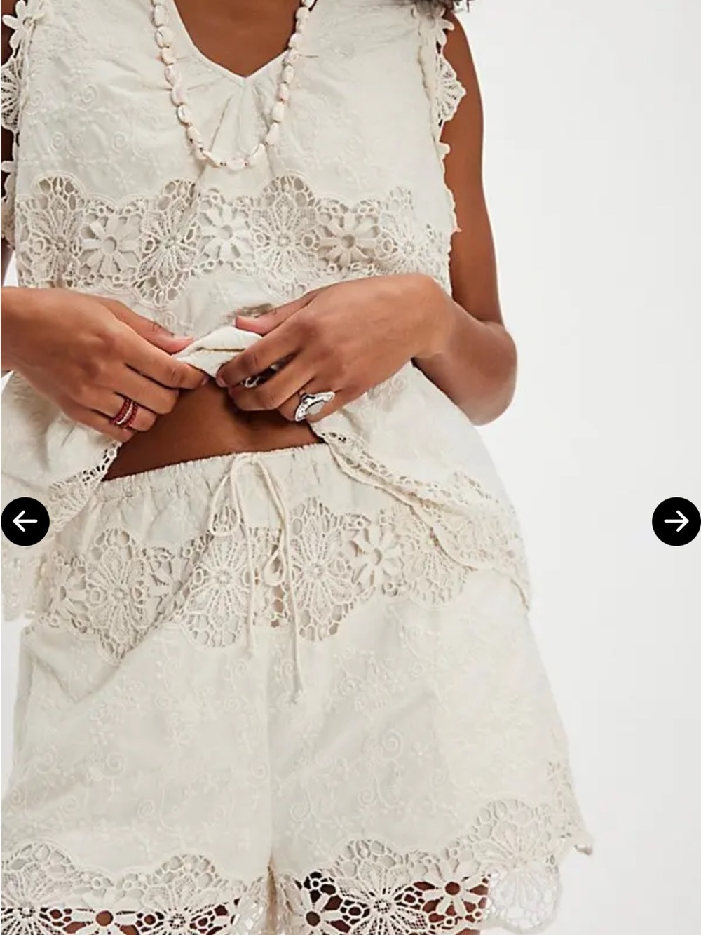 Free People lace top and short set - Picture 6 of 9